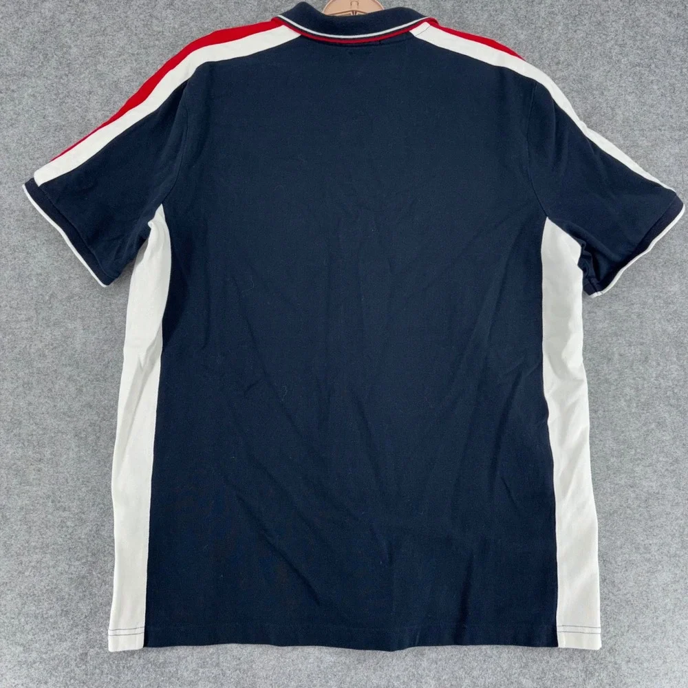 Polo Ralph Lauren Mens XL Big Pony Polo Shirt Navy Blue White Red Classic Fit